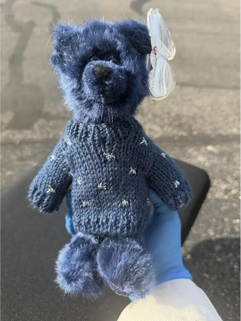 Ty Attic Treasures Collection Orion Blue Bear‎ Plush With Sweater
